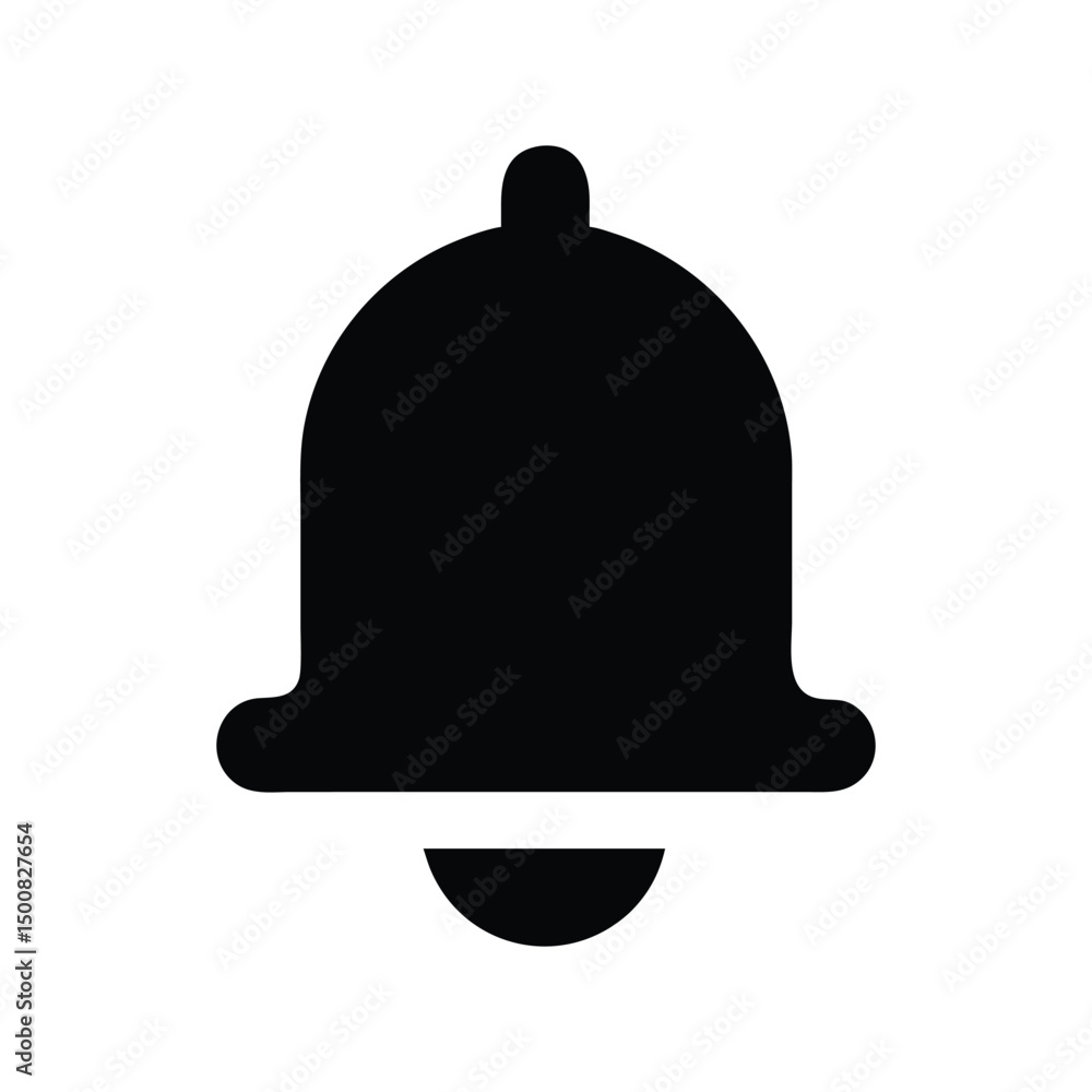 Notification bell icon vector. Alert symbol, announcement chime for apps, websites, or activity feed UI designs Notification bell icon vector. Alert symbol, announcement chime for apps, websites, or activity feed UI designs