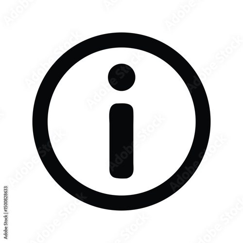 Info icon vector. Information symbol, help notification for interfaces, tooltips, or instructional UI designs

