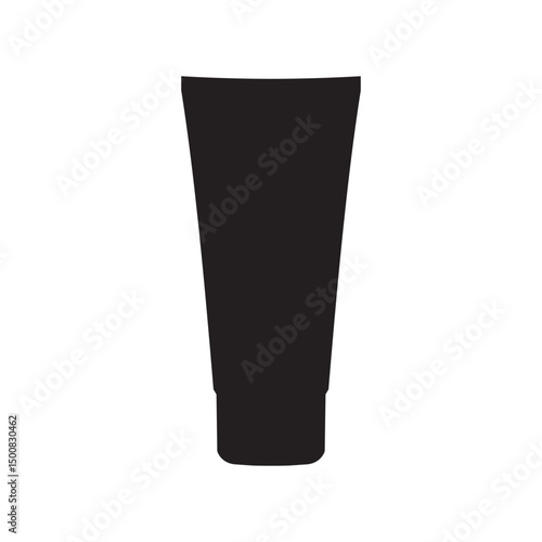Tube silhouette icon vector flat design.