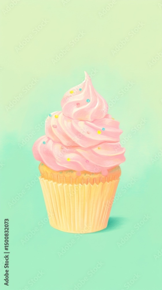 Cupcake dessert icing cream. Cupcake dessert icing cream.