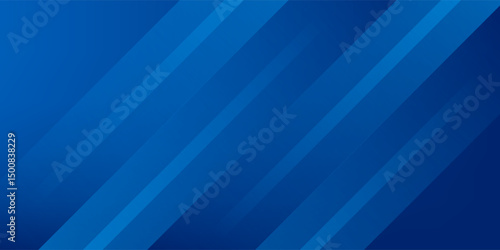 Abstract blue background with glowing geometric lines. Modern blue gradient square shape design. Futuristic technology concept. Suit for brochure,