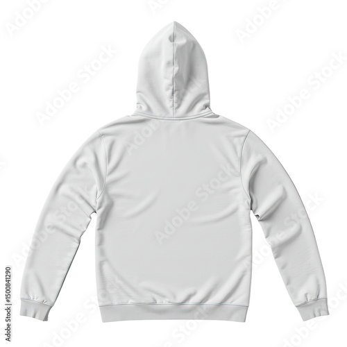 Cozy Comfort: A pristine, blank hoodie, ready for customization, hangs gracefully, showcasing its simple design.