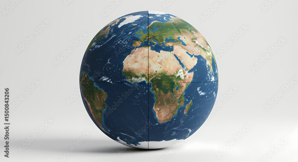 Fototapeta premium Earth Globe 3D Render