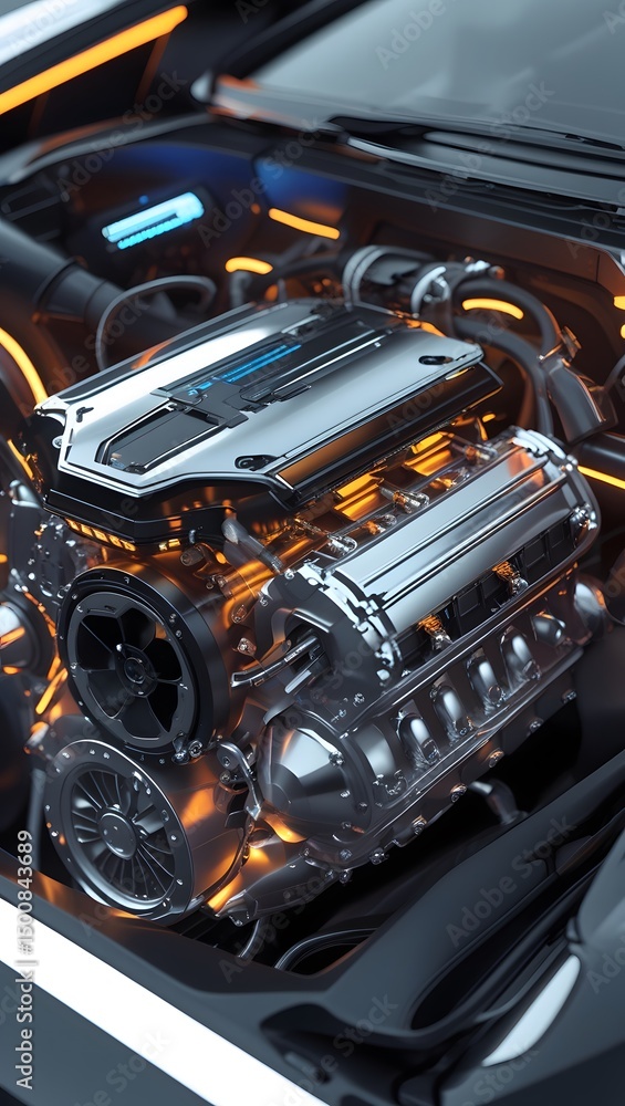 Fototapeta premium engine of a car