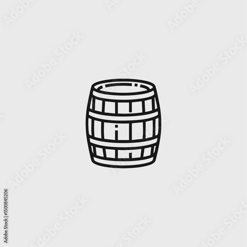 Barrel icon logo flat vector design