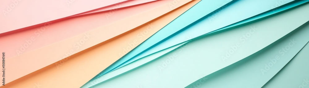 Obraz premium Pastel Paper Layers, Gradient Background, Texture