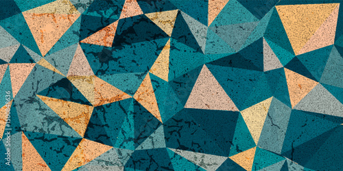 Green Grid Mosaic Background, Creative Design Templates