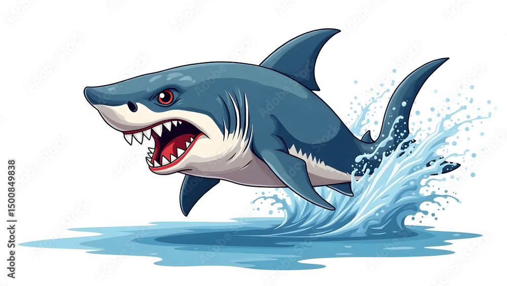 Fototapeta premium shark vector illustration