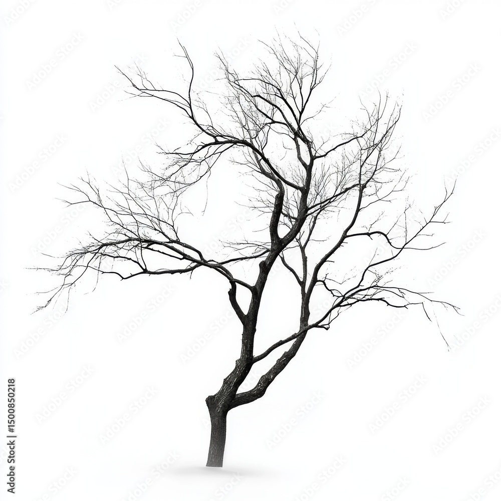 Obraz premium tree silhouette isolated on white