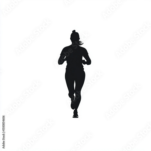 jogger silhouette , black a...