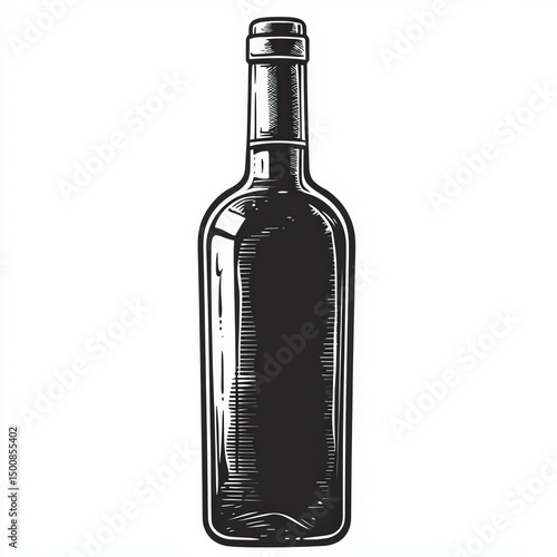 wine bottle silhouette , bl...