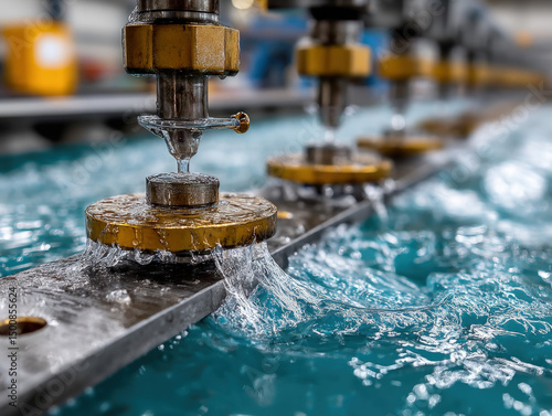 A close-up of a water jet c...
