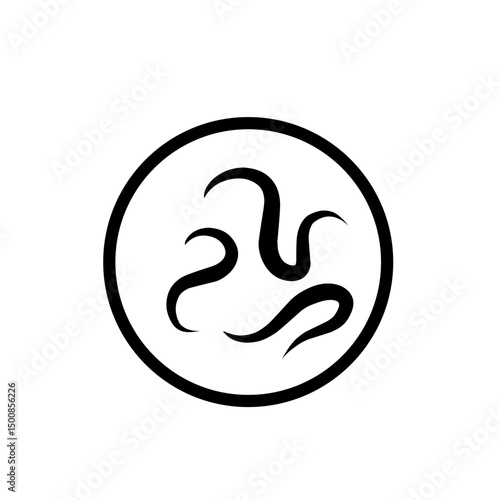intestinal parasitic worm icon