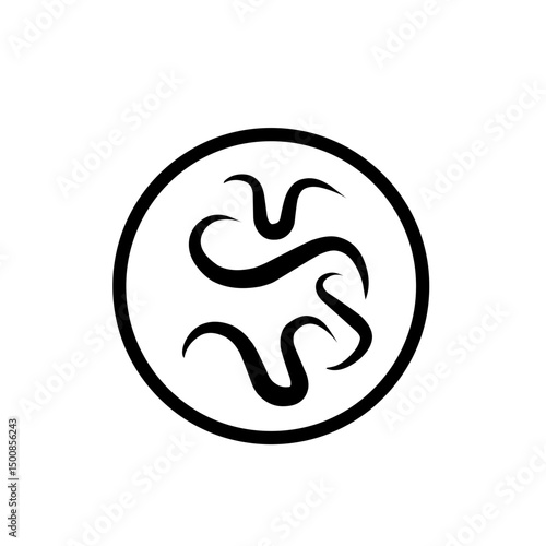 intestinal parasitic worm icon