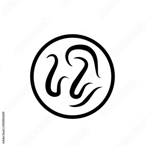 intestinal parasitic worm icon