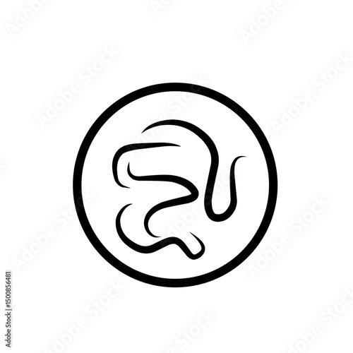 intestinal parasitic worm icon