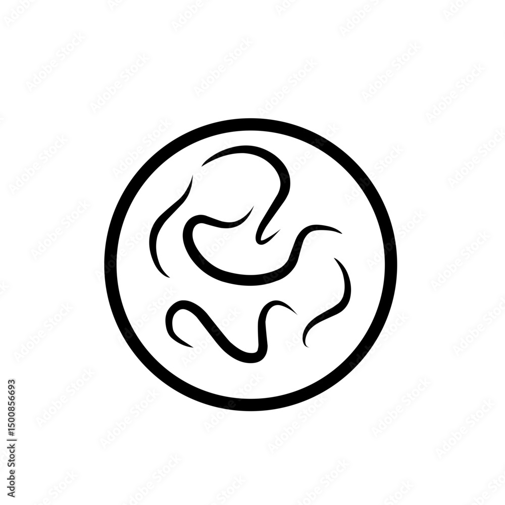 intestinal parasitic worm icon intestinal parasitic worm icon