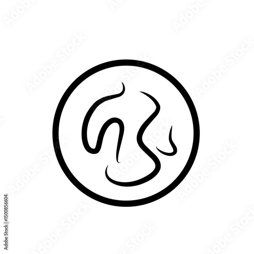 intestinal parasitic worm icon