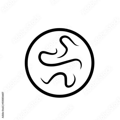 intestinal parasitic worm icon