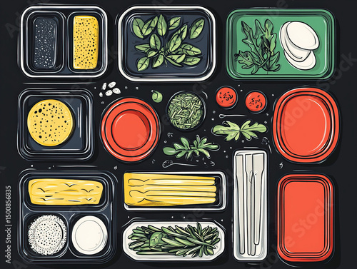 An illustration of various ...