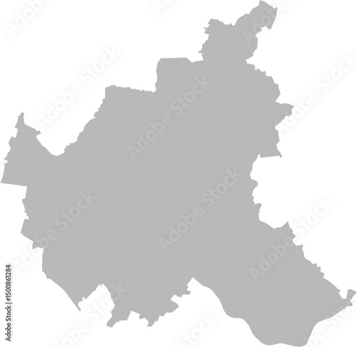 Hamburg, Germany – administrative vector map with district boundaries (Web Mercator projection, PPT-compatible & fully editable)