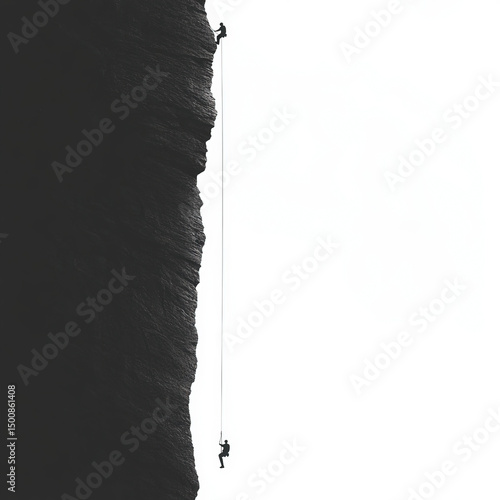 rock climber silhouette , b...