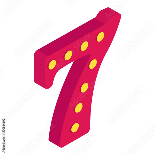A colored design icon of casino token