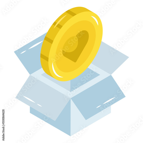 Modern design icon of financial parcel 