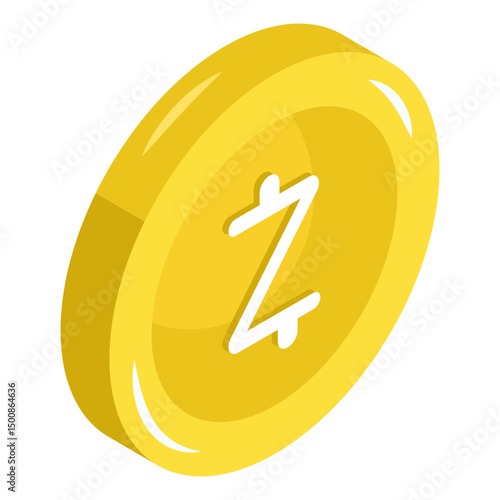 A unique design icon of zec currency 