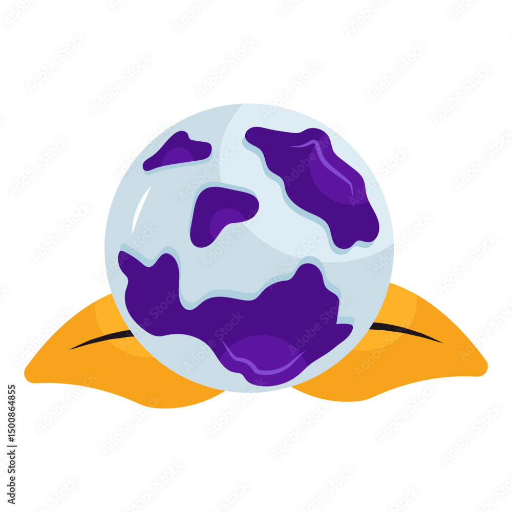 Fototapeta premium Globe icon in isometric design