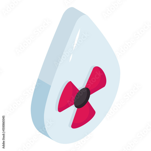 Unique design icon of acidic rain