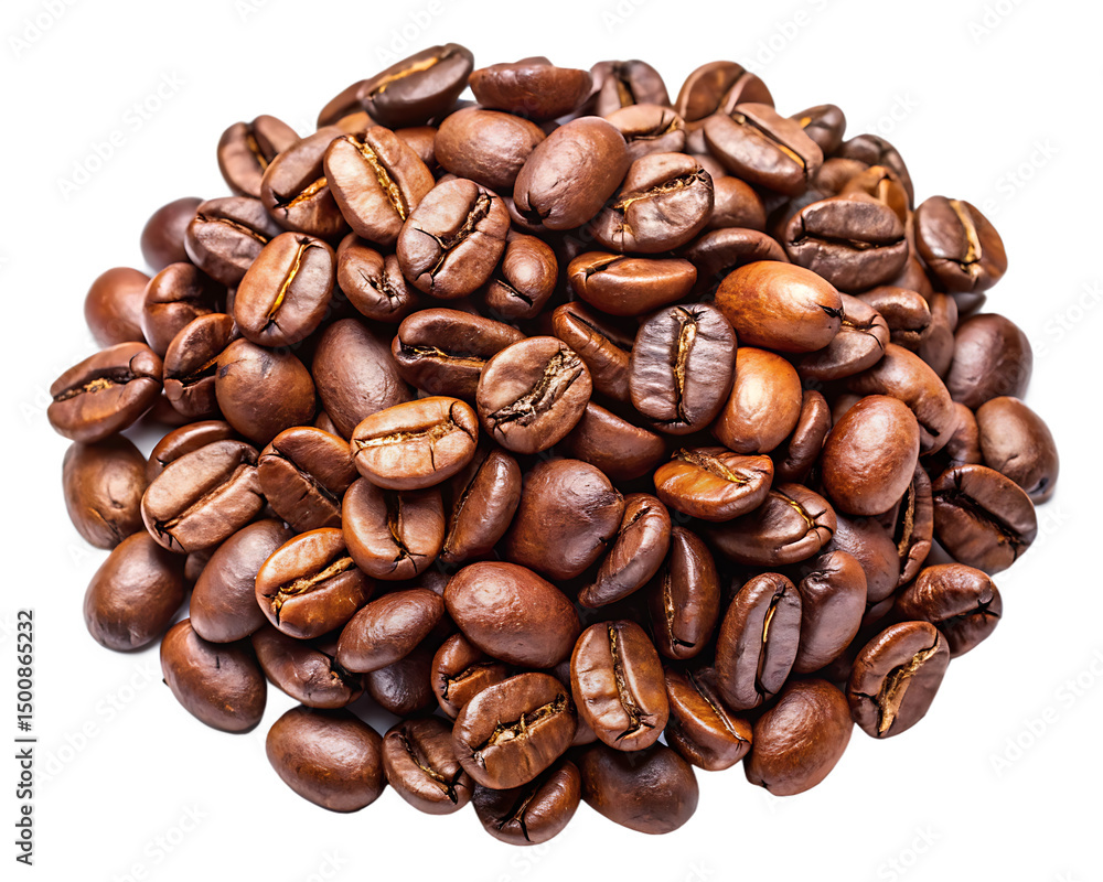 Fototapeta premium coffee beans isolated on white background,PNG