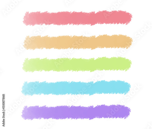 Colorful Line Heading Set