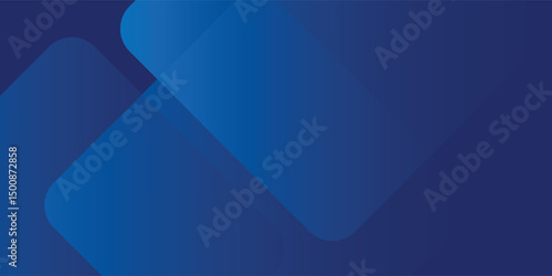 Abstract blue background with glowing geometric lines. Modern blue gradient square shape design. Futuristic technology concept. vector eps10