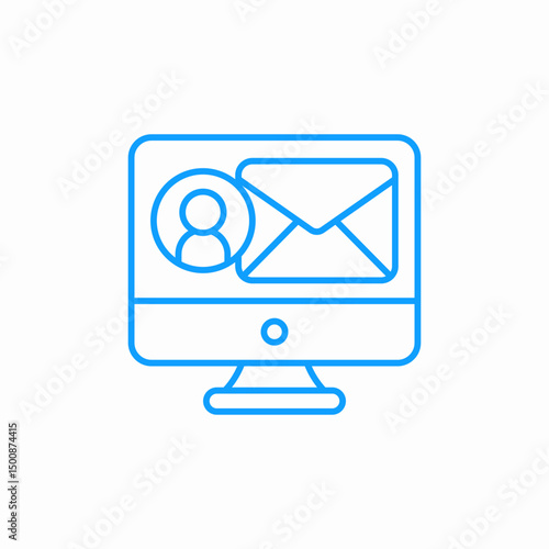 computer user email icon sign vector