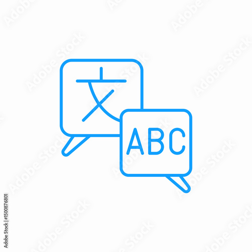 language translation bubbles icon sign vector