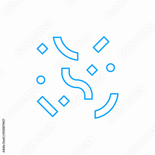 scattered party confetti icon sign vector