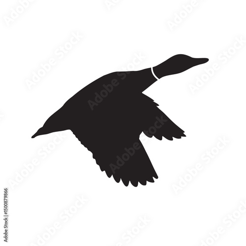 flying duck silhouette