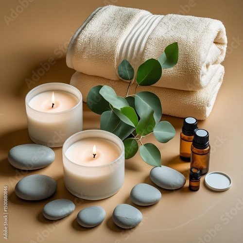 Natural Spa Products and Wellness Essentials Flat Lay

