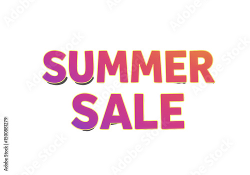 Summer Sale Huge Discounts on Summer Products isolated on transparent background