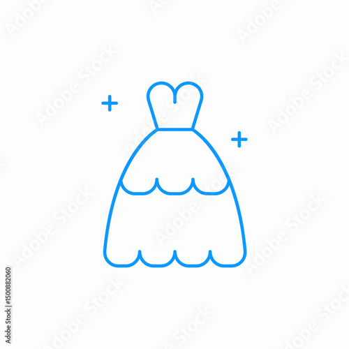 wedding dress fancy icon sign vector