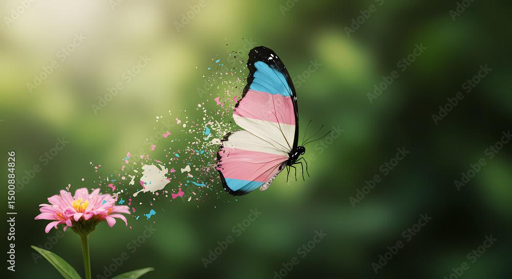 Obraz premium Transgender Pride Butterfly
