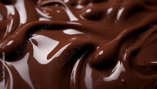 Textura de chocolate derretido, flujo viscoso, patrones abstractos