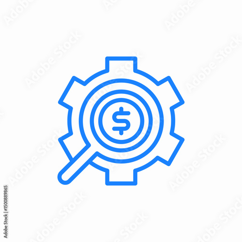 inspection financial settings icon sign vector