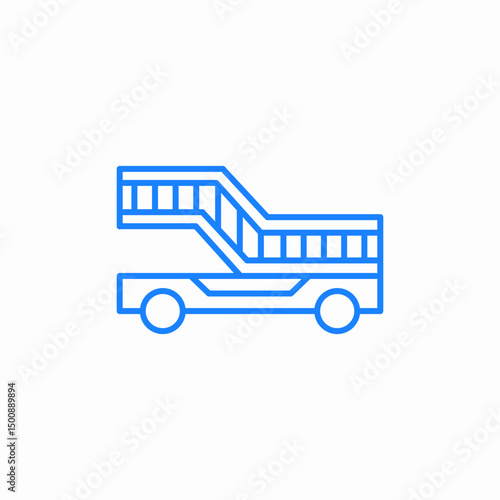 ladder truck icon sign vector