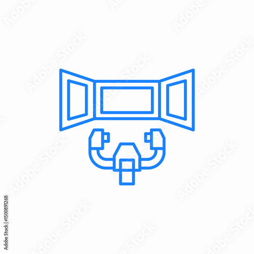 pilot cockpit icon sign vector
