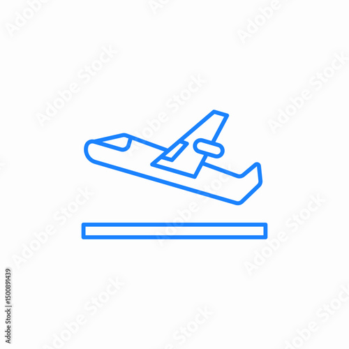 plane takeoff icon sign vector