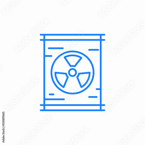 radioactive fuel icon sign vector
