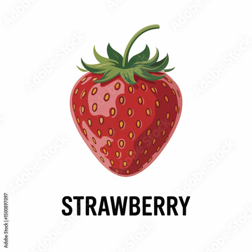 vector illustration of strawberry.