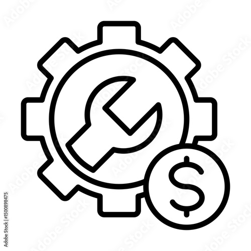 Service sector single icon